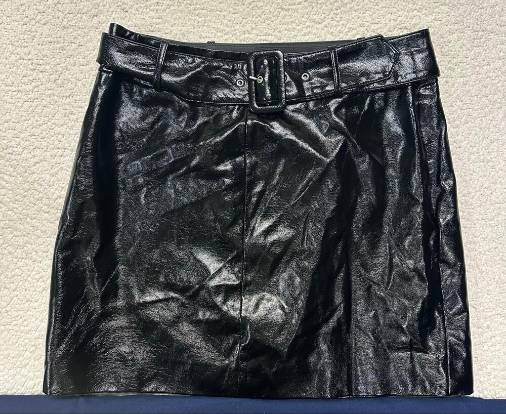 NWT* Nine West Faux Leather Mini Skirt Size 14